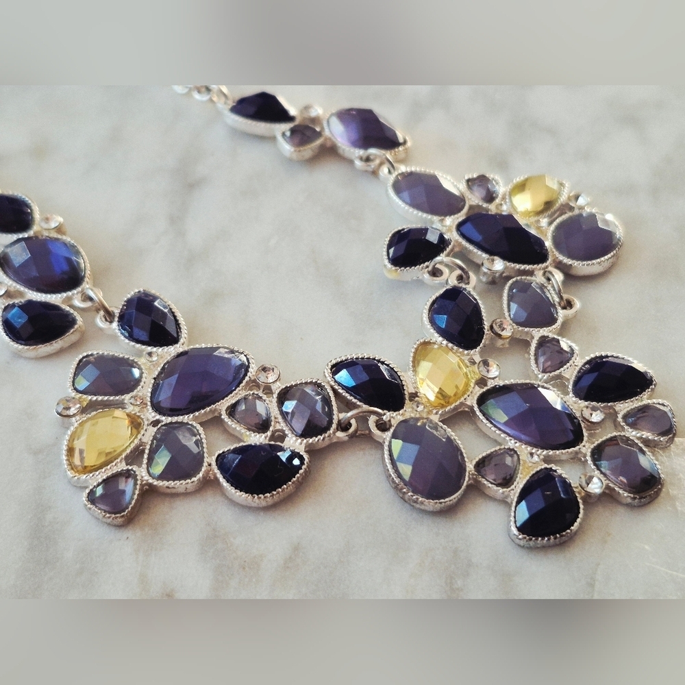 Joe Fresh Silver and Blue Necklace